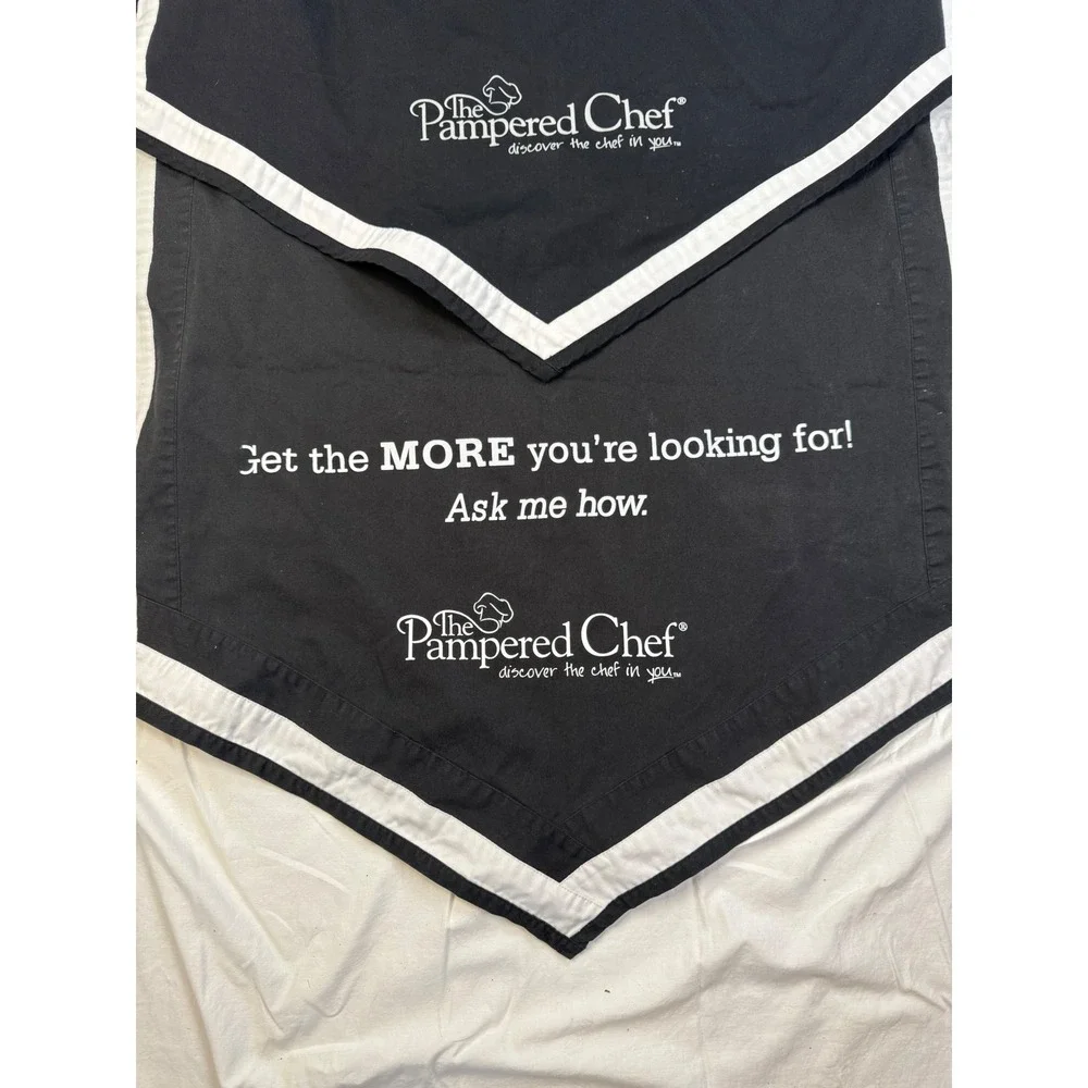 Pampered Chef‎ Consultant Table Runner Black White Logo Host Join Party Display